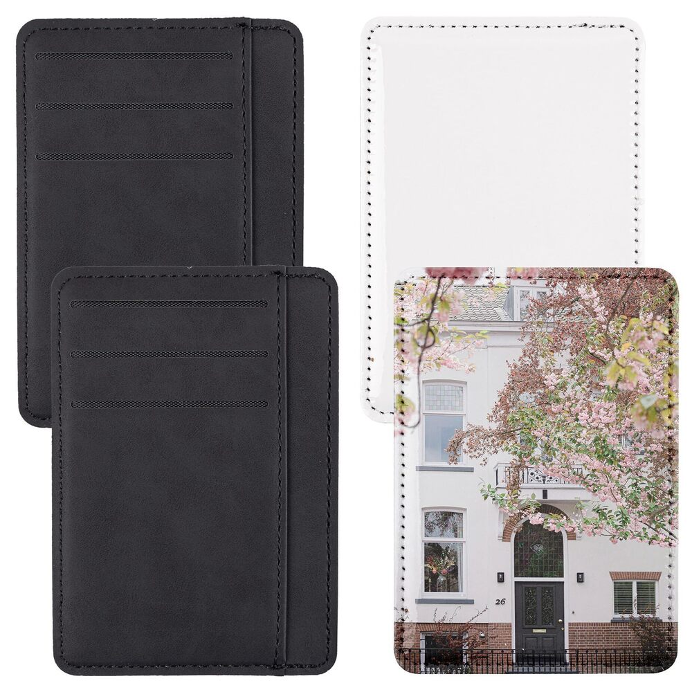 6978 4 Pack Sublimation Wallets Blanks PU Leather Heat Transfer Card Holder